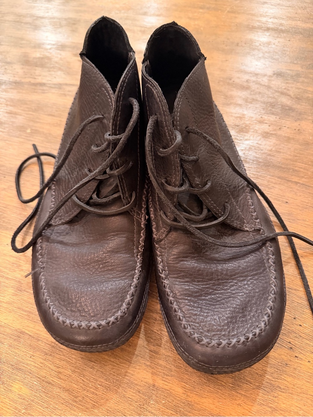 Patagonia Skywalk Dogwood Black Leather Moccasin Boots Mens Size 11.5